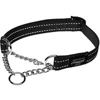 Rogz For Dogs snake halfslip halsband zwart - thumbnail