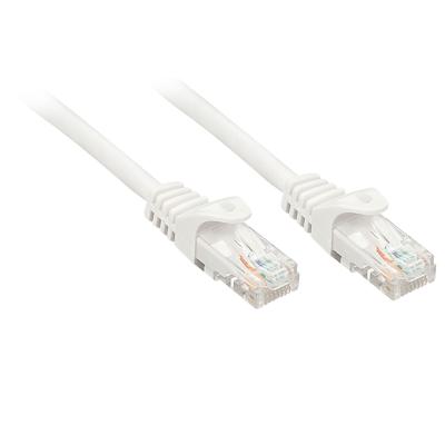 LINDY 48205 RJ45 Netwerkkabel, patchkabel CAT 6 U/UTP 5.00 m Wit Vergulde steekcontacten 1 stuk(s)