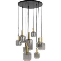 Light & Living Hanglamp 'Lekar' 9-Lamps, kleur Antiek Brons/Smoke - thumbnail