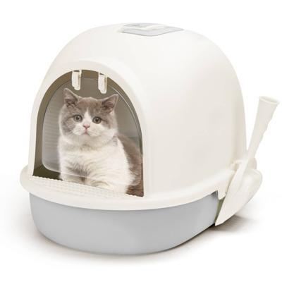 Nobleza Gesloten kattenbak met schepje - Maat L - Grijs Nobleza Gesloten kattenbak met schepje - Maat L - Grijs