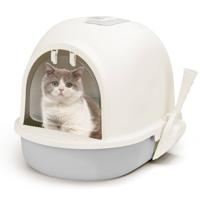 Nobleza Gesloten kattenbak met schepje - Maat L - Grijs - thumbnail