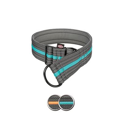 TRIXIE HALSBAND HOND FUSION HALF-SLIP GRAFIET GRIJS / OCEAAN BLAUW 28-38X3,5 CM