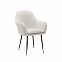 sweeek - Fauteuil in boucléstof met metalen poten - thumbnail