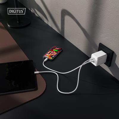 Digitus DA-10304 USB-oplader 100 W 1x USB-A, 2x USB-C Wit Digitus DA-10304 USB-oplader 100 W 1x USB-A, 2x USB-C Wit