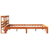 Bedframe zonder matras massief grenenhout wasbruin 120x190 cm - thumbnail