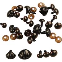 Creativ Company Teddybeer ogen & neuzen, d 10-15 mm, afm 15-25 mm, 130 div/ 1 doos - thumbnail
