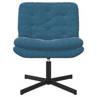 Draaibare Relaxstoel met kussen Anders Blauw 63 x 75 x 76 cm Fluweel - thumbnail