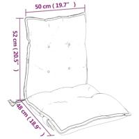 VidaXL Stoelkussens 6 st lage rug bladpatroon oxford stof - thumbnail