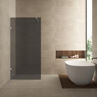 Inloopdouche Wiesbaden Less 90x200 cm 8 mm Nano Rookglas Geborsteld Staal - thumbnail