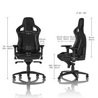 Noblechairs noblechairs EPIC Echtleder Gaming Stuhl - schwarz Gaming stoel - thumbnail