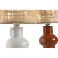 Bureaulamp Home ESPRIT Wit Natuurlijk Terra cotta Metaal Bamboe 50 W 220 V 22 x 22 x 33 cm (2 Stuks) - thumbnail