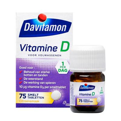 Davitamon Vitamine D 400IE Smelttabletten Citroen Davitamon Vitamine D 400IE Smelttabletten Citroen
