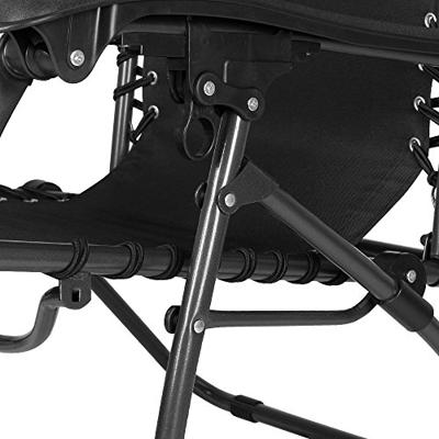 Tuinstoel - Ligstoel Zwart Opvouwbaar Tuinstoel - Ligstoel Zwart Opvouwbaar