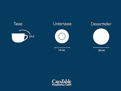 Creatable Serviesset Chef Collection (18-delig koffieservies, Grijs)