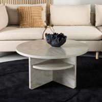 Nohr Ronde Salontafel 'Jenelle' Marmerlook, 85cm - thumbnail