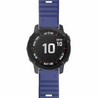 By Qubix - Siliconen bandje - Donkerblauw - Compatible met Garmin Instinct 3-50mm - Compatible Garmin bandje - thumbnail