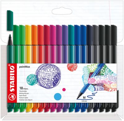 Stabilo pointmax fineliners, 18st. - thumbnail