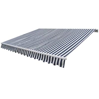 Luifel gemotoriseerd uitschuifbaar 400 cm blauw/wit