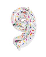 HEMA Folieballon cijfer 9 60cm confetti (onyx) - thumbnail