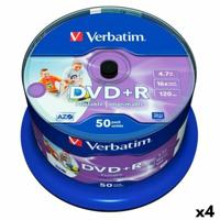DVD+R Verbatim 4,7 GB 16x 50 Onderdelen (4 Stuks) - thumbnail