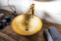 Waskom Sapho Murano Rond 40x14 cm Glas Goud / Zwart Sapho - thumbnail