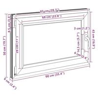 Kelderraam "RISOR" 90x50 cm draai-kiep DIN links wit - thumbnail