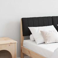 Gestoffeerd hoofdbord Zwart 120 cm Massief grenenhout - thumbnail