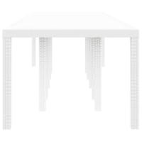 Tuintafel 350x100x73 cm poly rattan wit - thumbnail