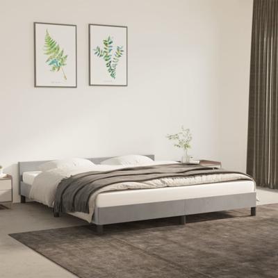 Bedframe zonder matras 160x200 cm fluweel lichtgrijs