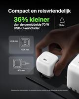 Belkin USB-C oplader 65 W - usb c charger, wandlader, Type C telefoonlader - Compatibel met Apple iPhone 16/15/14/13, Galaxy S25, Google Pixel 9, MacBook, iPad, AirPods, Chromebook en meer- Wit - thumbnail