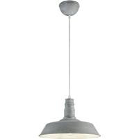 LED Hanglamp - Hangverlichting - Trion Wulo - E27 Fitting - Rond - Beton - Aluminium - thumbnail