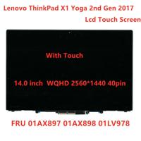 Original 14.0 LED 3K COMPLETE LCD Whole Assembly for Lenovo ThinkPad X1 Yoga 2nd 2017 01AX897" - thumbnail