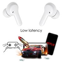 Boompods Bassline Compact In Ear oordopjes Bluetooth Wit Headset, Klankregeling, Volumeregeling, Bestand tegen zweet, Touchbesturing - thumbnail