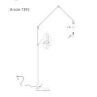Steinhauer Vloerlamp instelbaarPrestige Chic zwart met strokleurige kap - 3793ZW - thumbnail