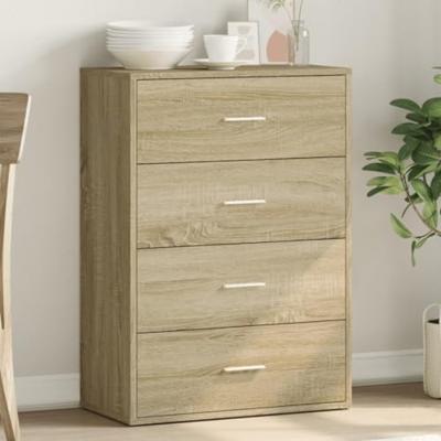 Dressoir 60x31x84 cm bewerkt hout sonoma eikenkleurig