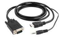 Gembird A-HDMI-VGA-03-6 video kabel adapter 1,8 m HDMI Type A (Standaard) VGA (D-Sub) + 3.5mm Zwart - thumbnail