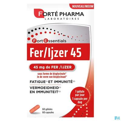 Forté Pharma Ijzer 45, 60 Capsules