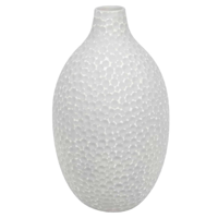 Vaas keramiek - vaas White Luna, klein - vaas grijs & wit - thumbnail