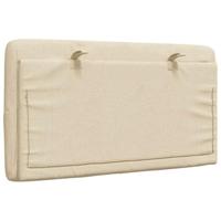 Hoofdbordkussen 90 cm stof crmekleurig - thumbnail