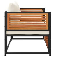 Tuinstoel met kussens massief acaciahout - thumbnail