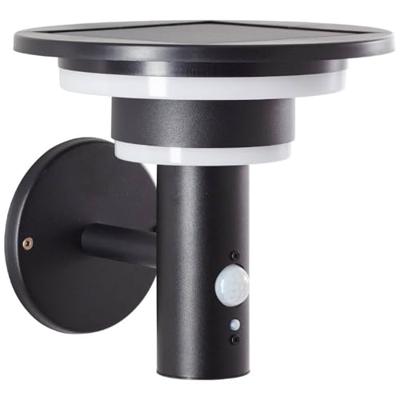 Buitenwandlamp - BRILLIANT - GARVINA - LED en solar - Bewegingsmelder - Roestvrij staal en kunststof - 4 W - Zwart