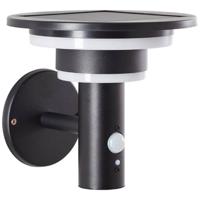 Buitenwandlamp - BRILLIANT - GARVINA - LED en solar - Bewegingsmelder - Roestvrij staal en kunststof - 4 W - Zwart - thumbnail