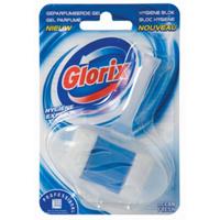 Toiletblok Glorix ocean fresh met houder | 12 stuks - thumbnail