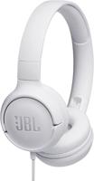 JBL Tune500 - On-ear koptelefoon met bekabeling - Lichtgewicht en opvouwbaar - Comfortabele oordopjes - Met handsfree bediening - Ingebouwde microfoon - Wit - thumbnail