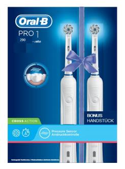 Oral-B PRO 1 290 Volwassene Roterende-oscillerende tandenborstel Wit Oral-B PRO 1 290 Volwassene Roterende-oscillerende tandenborstel Wit