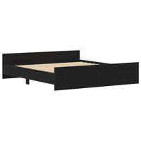 Bedframe zonder matras 180x200 cm bewerkt hout zwart eikenkleurig - thumbnail