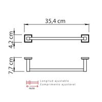 Handdoekhouder Sapho Colorado Hangend 35.2 cm Chroom - thumbnail
