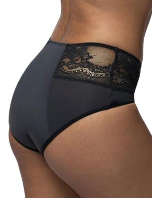 2-pack Menstruatie Midi Slip - Menstruatie ondergoed - Lace - Kanten incontinentie ondergoed - XXL - Zwart | Dames slip - Onderbroek - Ondergoed -