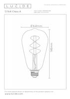 Lucide ST64 Class A - Filament lamp - Ø 6,4 cm - LED - E27 - 1x7W 2700K - Transparant - thumbnail