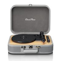 Lenco Classic Phono TT-116 Bluetooth-platenspeler met 3 snelheden, 33, 45 en 78 rpm, vintage vinyl-platenspeler, RCA-uitgang, stereo-luidspreker, grijs - thumbnail